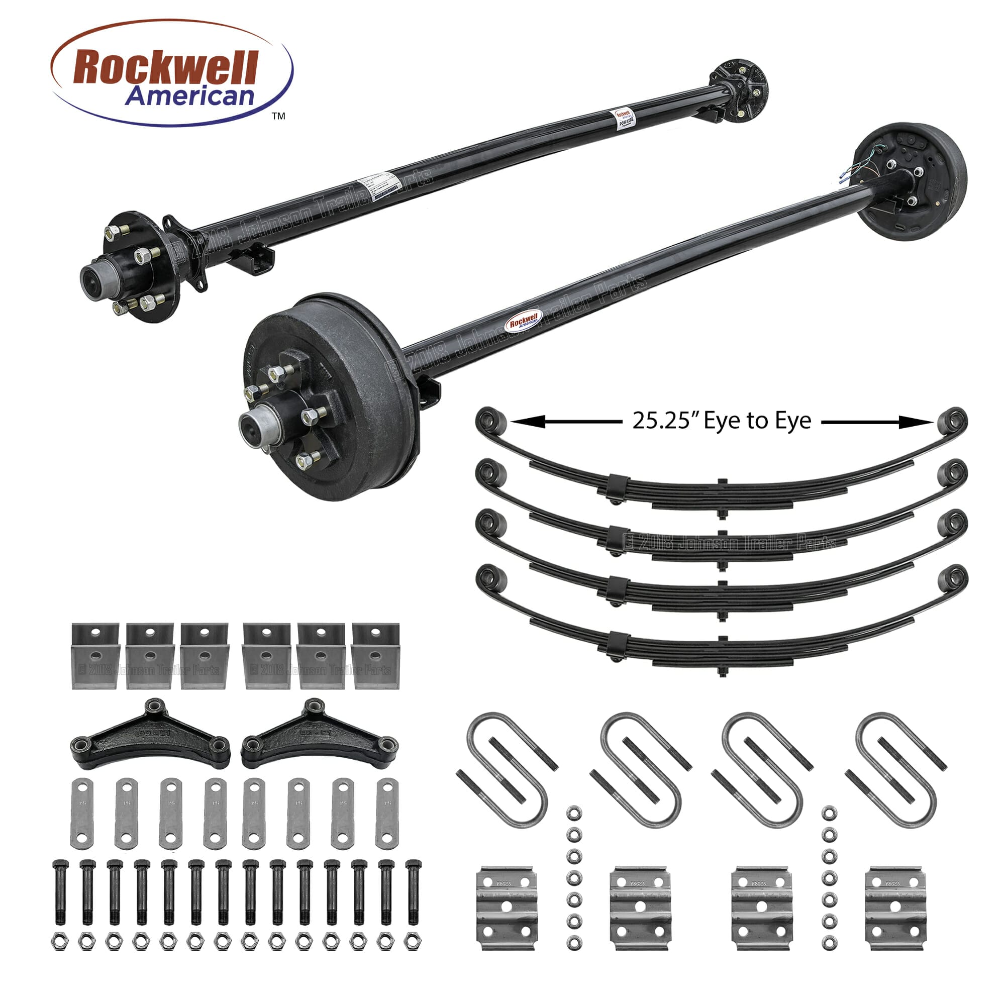 3,500 lb Idler Axle Running Gear Set w/ Hangers | Trailer Axles