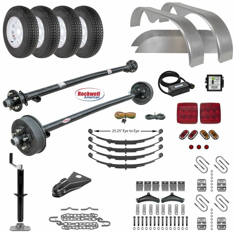 Tandem Axle Trailer Parts Kit | 7,000 lb Capacity - Electric Brakes on ...