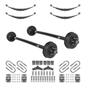 Tandem 5200 lb Electric Brake Axle - Running Gear Set
