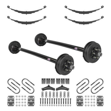 Tandem 5200 lb Electric Brake Axle - Running Gear Set
