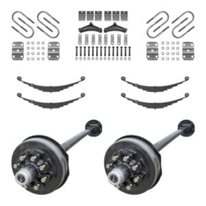 Tandem 7000 lb Electric Brake Trailer Axle Kit