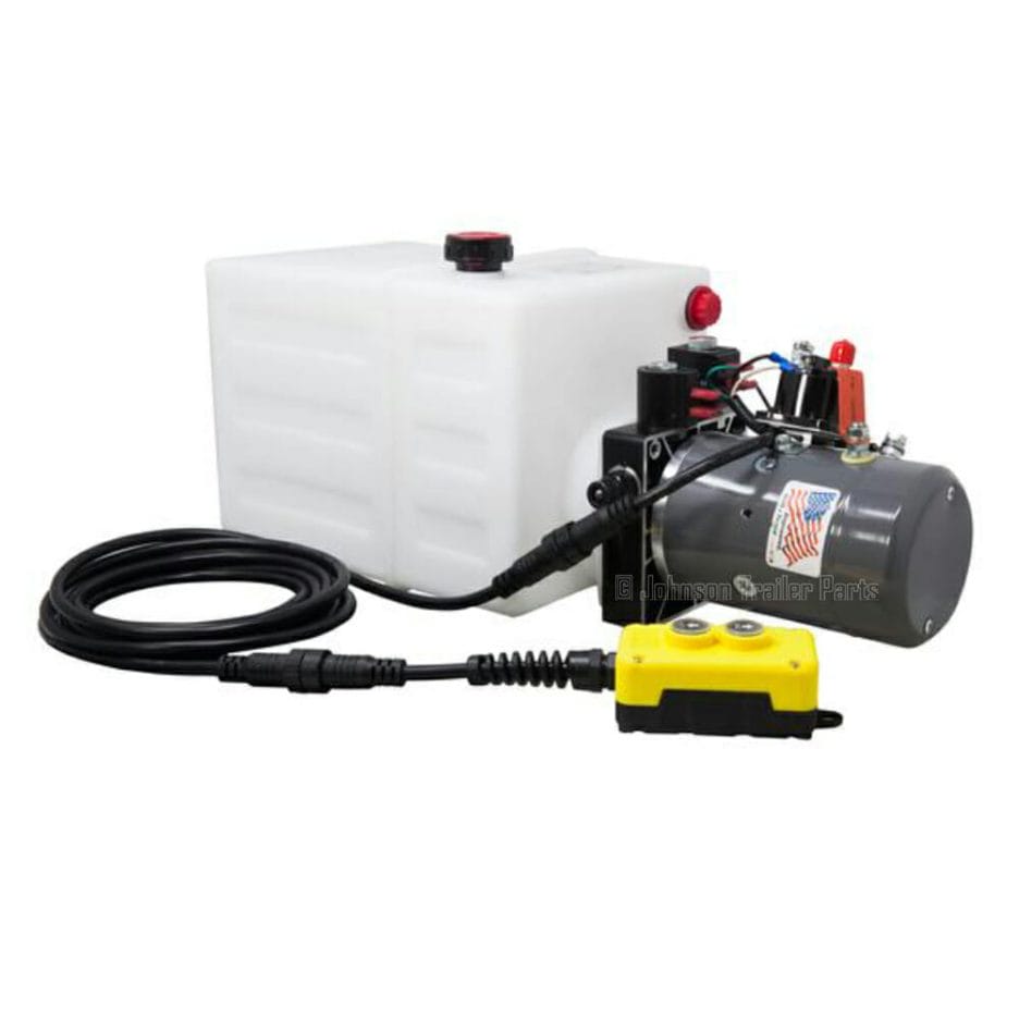 13 Quart 12V KTI Double Acting Hydraulic Pump | Johnson Trailer Parts