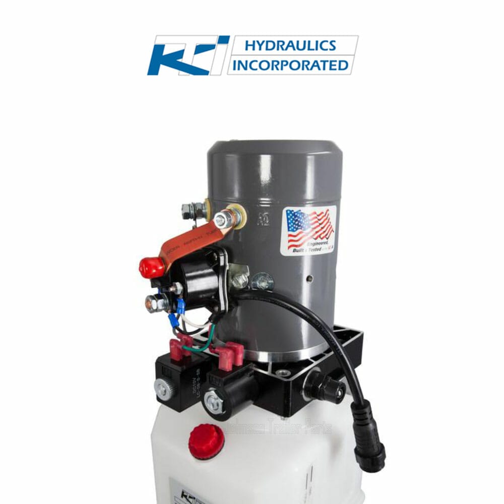 6 Quart 12V KTI Double Acting Hydraulic Pump