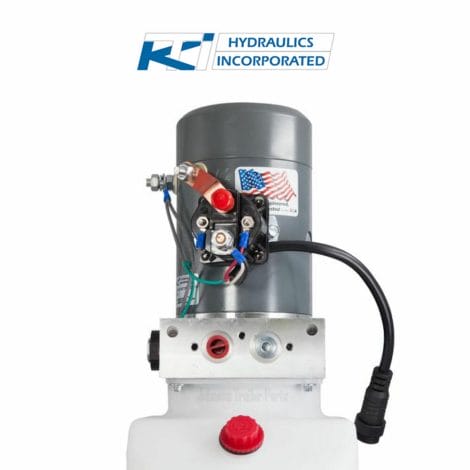 8 Quart 12V KTI Single Acting Hydraulic Pump