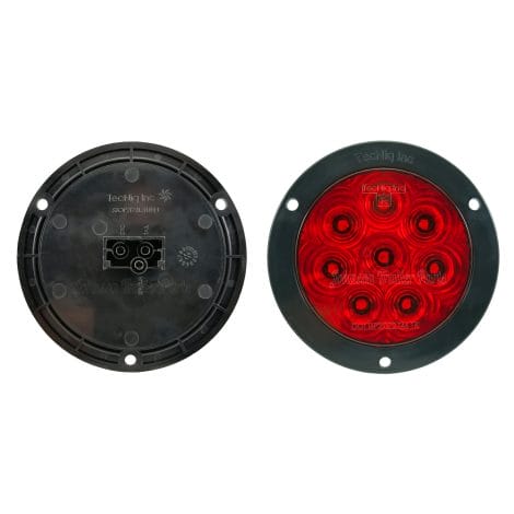 4" Round Flange Mount Hi Visibility LED Stop/Turn/Tail Lights - 2 Pack