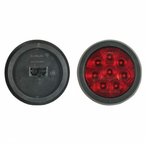 4" Round Grommet Mount Hi Visibility LED Stop/Turn/Tail Lights - 2 Pack