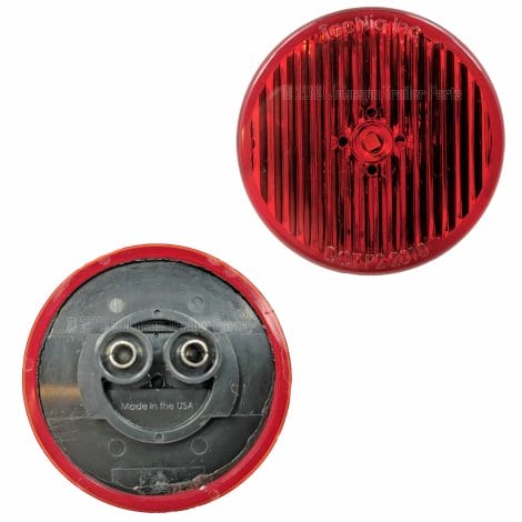 2 Pack - 2" Grommet Mount Red LED Side Markers