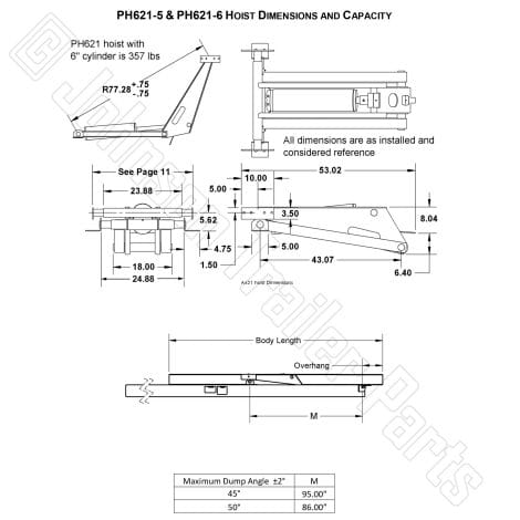 Hydraulic Scissor Hoist Kit | Model PH621-6