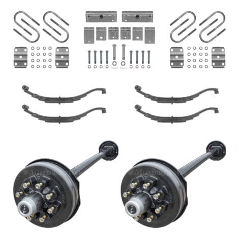 Tandem 7k Electric Brake Axle Kit - Slipper Springs