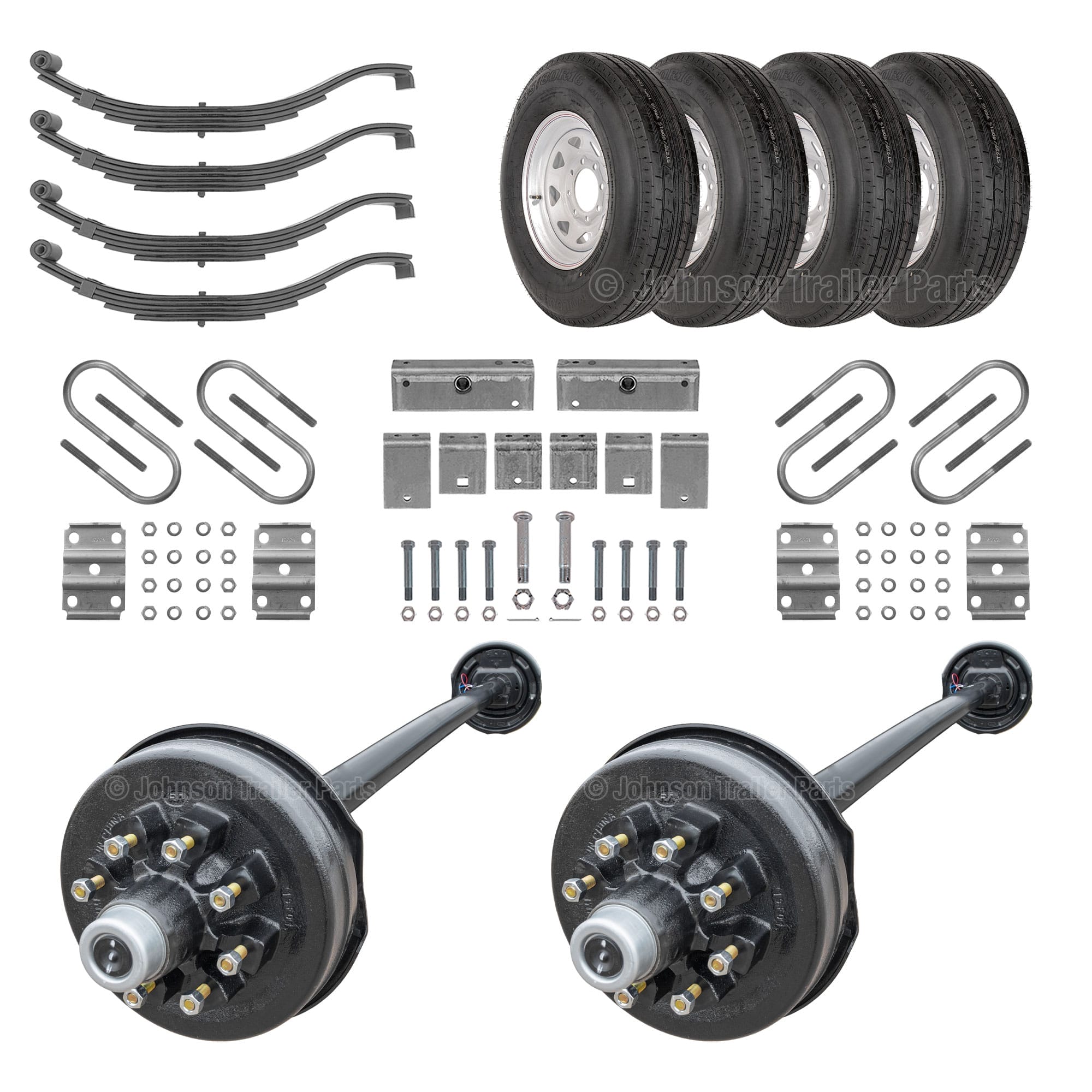 Tandem 7k Electric Brake Axle Kit - Slipper Springs - ST235