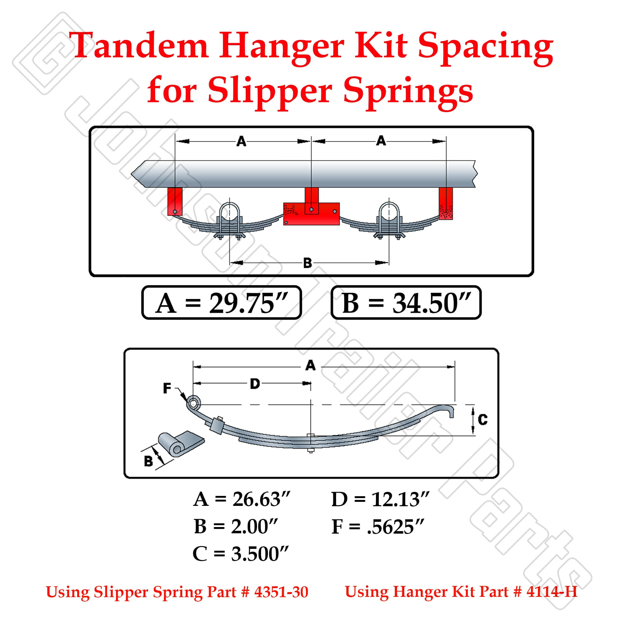 Tandem 7k Electric Brake Axle Kit - Slipper Springs - ST235
