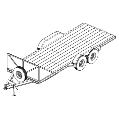 6’10” x 20′ Car Hauler Trailer Plans 14-16k-4