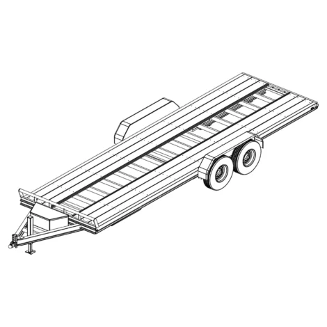 6’10” x 24′ Car Hauler Trailer Plans 14-16k-3