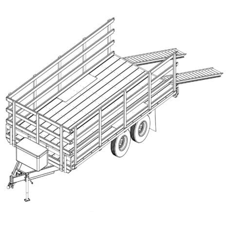 8.5′ x 16′ Deck Over Trailer Plans -7000 lbs-4