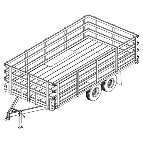 8.5′ x 16′ Deck Over Trailer Plans -7000 lbs-5