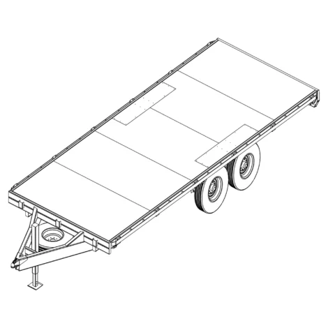 8.5′ x 20 Deck Over Trailer Plans - 14k-16k Capacity-1