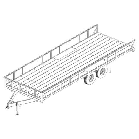 8.5′ x 24 Deck Over Trailer Plans - 10400 lbs Capacity-4