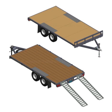8.5′ x 16′ Deck Over Trailer Plans - 7000 lbs