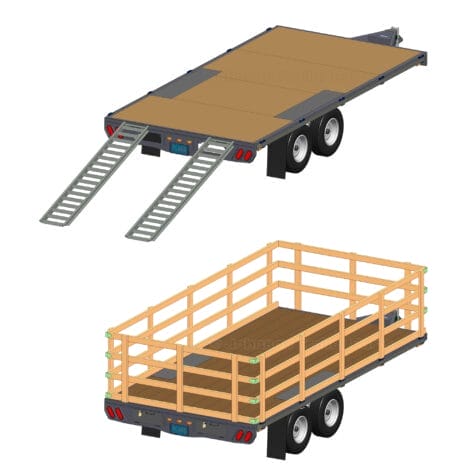 8.5′ x 16′ Deck Over Trailer Plans - 7,000 lbs Capacity - Image 4