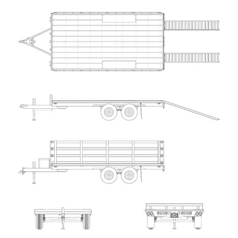 8.5′ x 16′ Deck Over Trailer Plans - 7,000 lbs Capacity - Image 5
