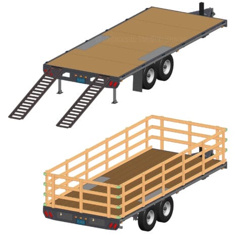 8.5′ x 20′ Deck Over Trailer Plans - 14k -16k Capacity - Image 4