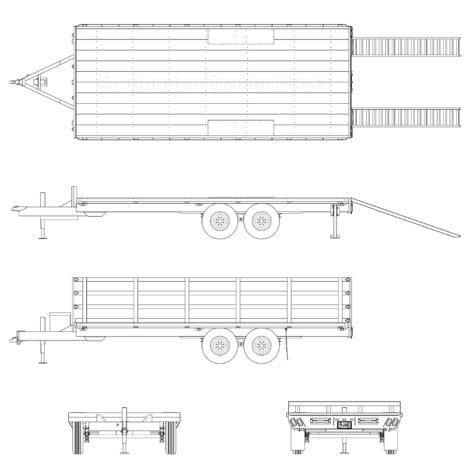8.5′ x 20′ Deck Over Trailer Plans - 14k -16k Capacity - Image 5