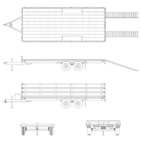 8.5′ x 20 Deck Over Trailer Plans - 7000 lbs